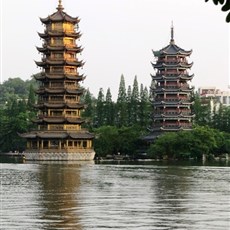 Sun and Moon pagodas, Guilin